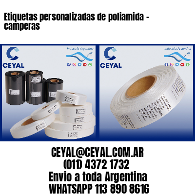 Etiquetas personalizadas de poliamida – camperas
