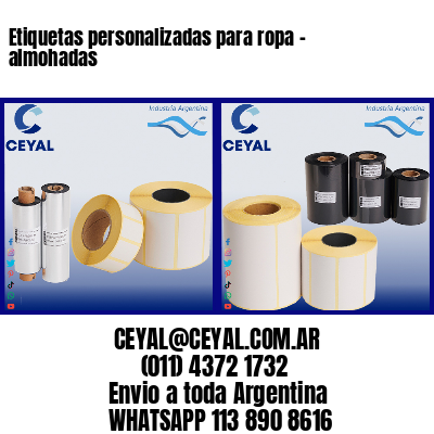 Etiquetas personalizadas para ropa – almohadas