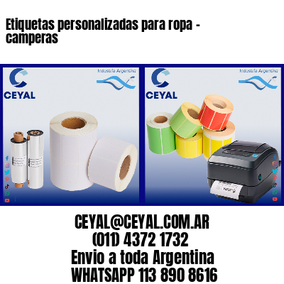 Etiquetas personalizadas para ropa – camperas