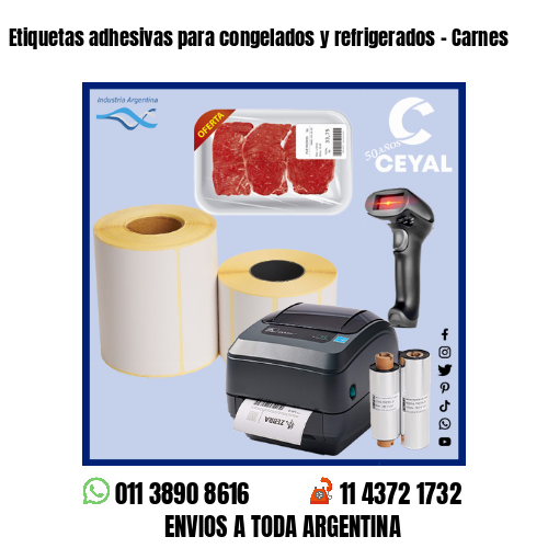 Etiquetas adhesivas para congelados y refrigerados – Carnes
