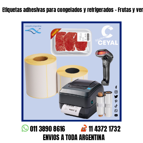 Etiquetas adhesivas para congelados y refrigerados – Frutas y verduras
