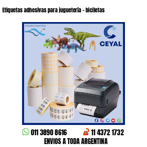 Etiquetas adhesivas para juguetería – biciletas