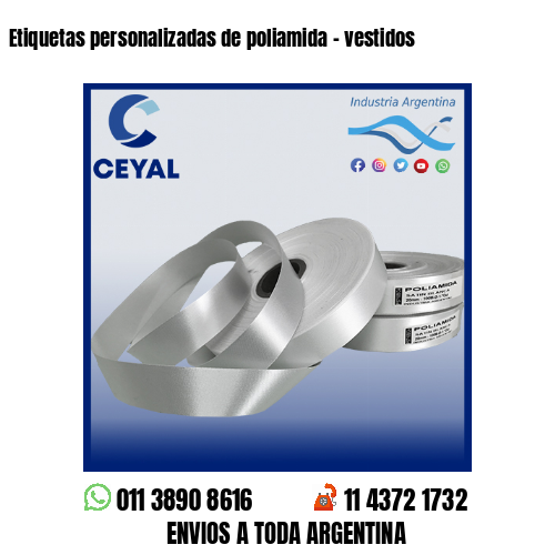 Etiquetas personalizadas de poliamida – vestidos