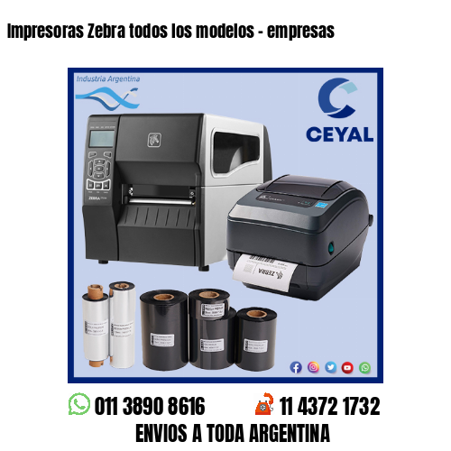 Impresoras Zebra todos los modelos – empresas