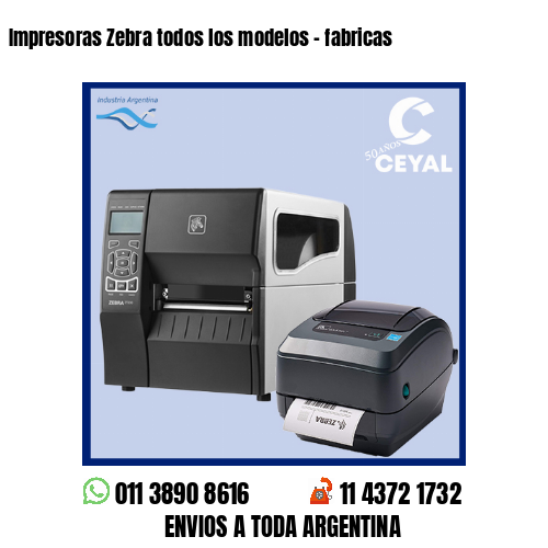 Impresoras Zebra todos los modelos – fabricas