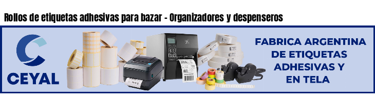 Rollos de etiquetas adhesivas para bazar - Organizadores y despenseros