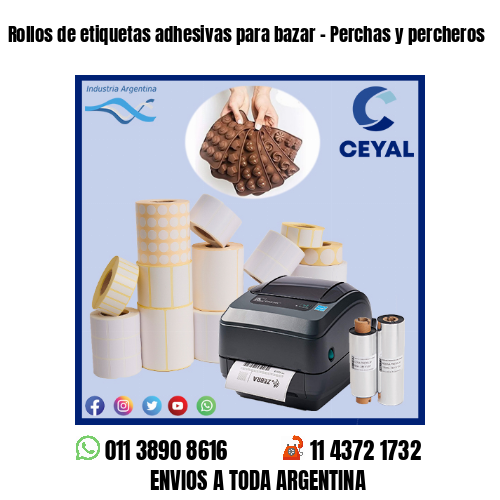 Rollos de etiquetas adhesivas para bazar – Perchas y percheros