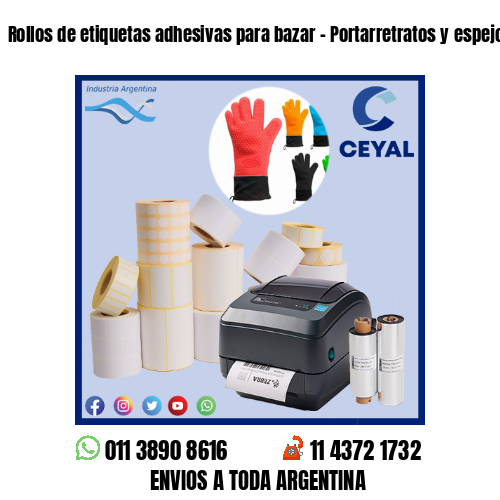 Rollos de etiquetas adhesivas para bazar – Portarretratos y espejos