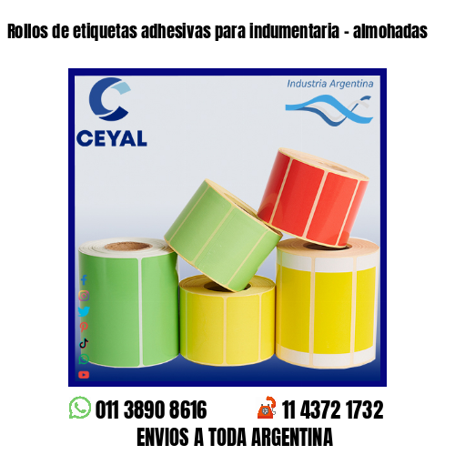 Rollos de etiquetas adhesivas para indumentaria – almohadas