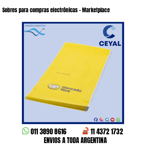 Sobres para compras electrónicas – Marketplace