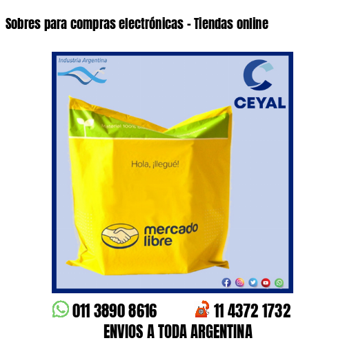 Sobres para compras electrónicas – Tiendas online