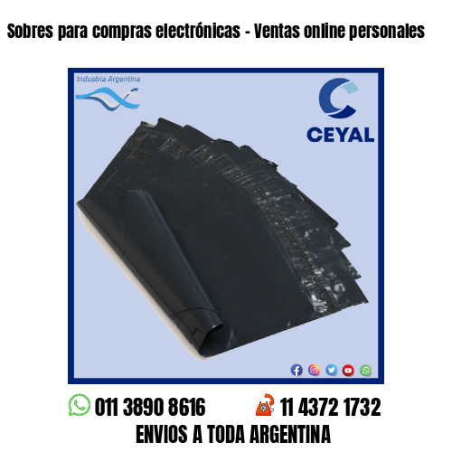 Sobres para compras electrónicas – Ventas online personales