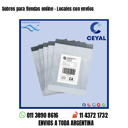 Sobres para tiendas online – Locales con envíos