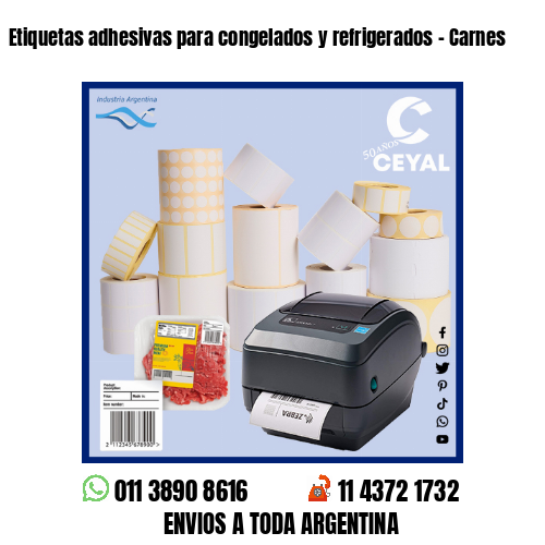 Etiquetas adhesivas para congelados y refrigerados – Carnes
