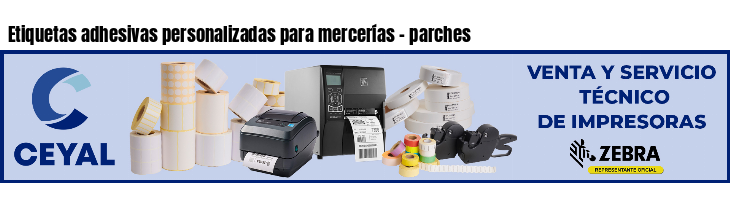 Etiquetas adhesivas personalizadas para mercerías - parches
