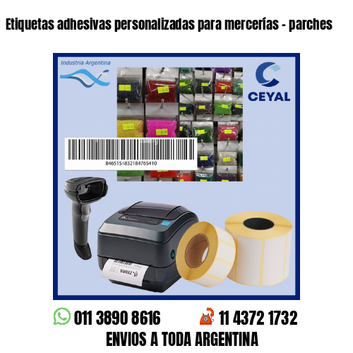 Etiquetas adhesivas personalizadas para mercerías – parches