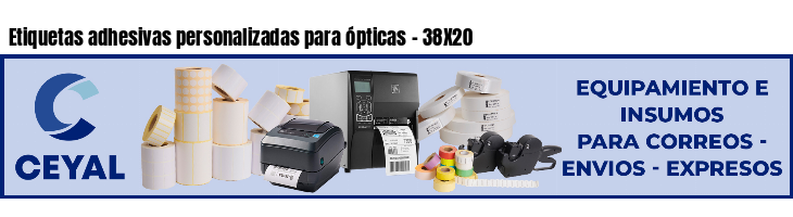 Etiquetas adhesivas personalizadas para ópticas - 38X20