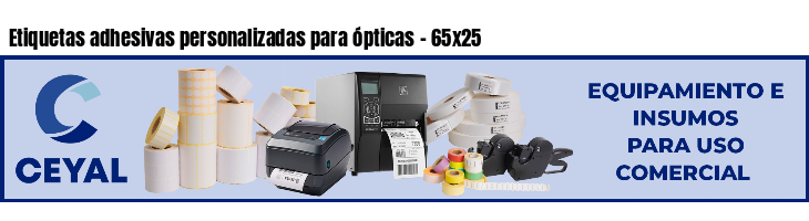 Etiquetas adhesivas personalizadas para ópticas - 65x25