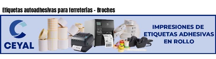 Etiquetas autoadhesivas para ferreterías - Broches