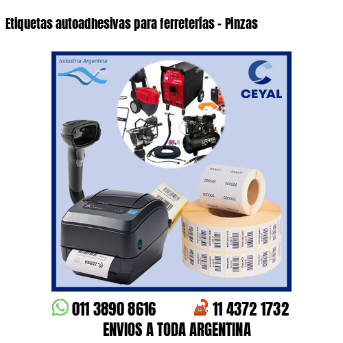 Etiquetas autoadhesivas para ferreterías – Pinzas