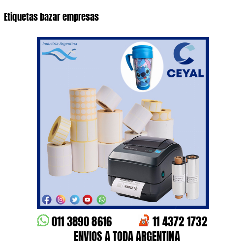 Etiquetas bazar empresas