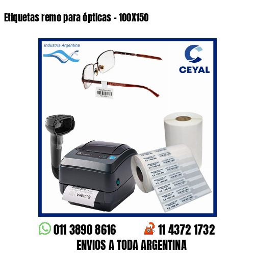 Etiquetas remo para ópticas – 100X150