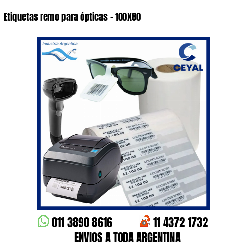 Etiquetas remo para ópticas – 100X80