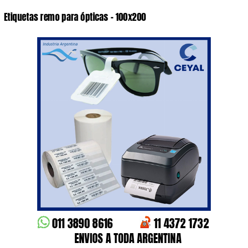 Etiquetas remo para ópticas – 100×200