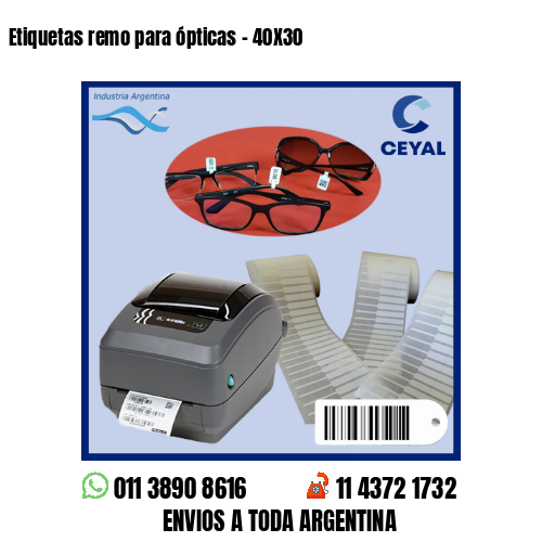 Etiquetas remo para ópticas – 40X30