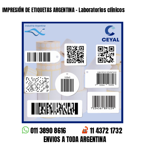 IMPRESIÓN DE ETIQUETAS ARGENTINA - Laboratorios clínicos