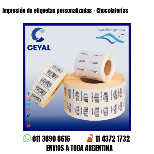 Impresión de etiquetas personalizadas – Chocolaterías