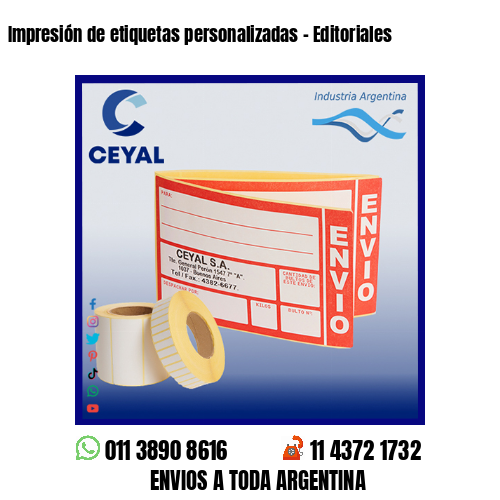 Impresión de etiquetas personalizadas – Editoriales