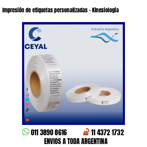 Impresión de etiquetas personalizadas – Kinesiología