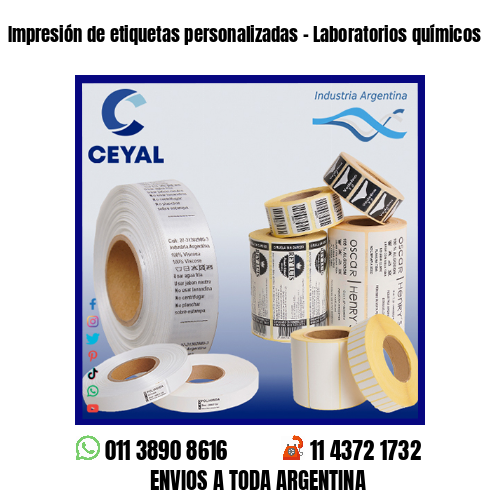 Impresión de etiquetas personalizadas – Laboratorios químicos