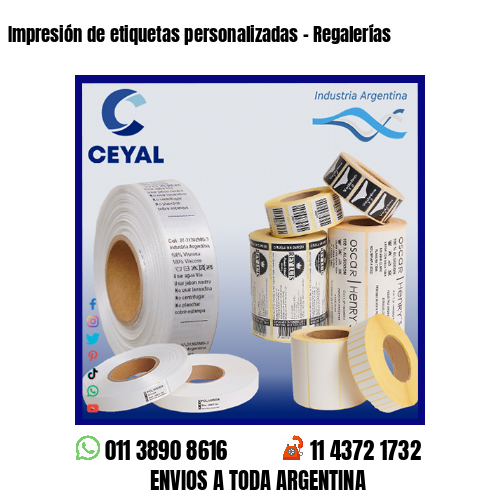 Impresión de etiquetas personalizadas – Regalerías