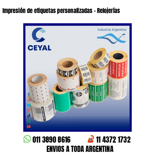 Impresión de etiquetas personalizadas – Relojerías
