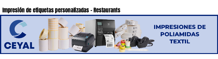 Impresión de etiquetas personalizadas - Restaurants