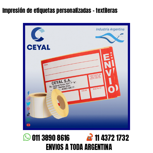 Impresión de etiquetas personalizadas – textileras