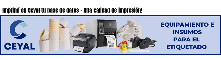 Imprimí en Ceyal tu base de datos - Alta calidad de impresión!