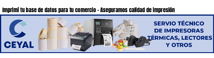 Imprimí tu base de datos para tu comercio - Aseguramos calidad de impresión