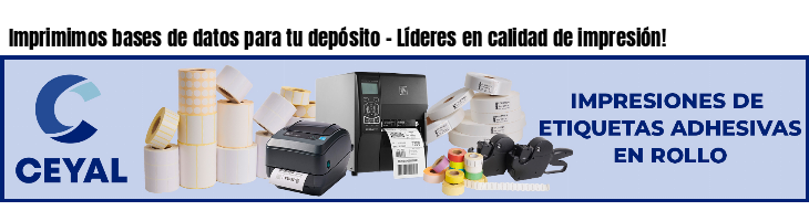 Imprimimos bases de datos para tu depósito - Líderes en calidad de impresión!