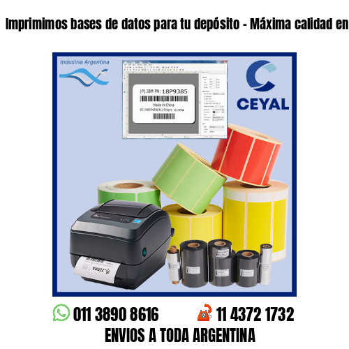 Imprimimos bases de datos para tu depósito – Máxima calidad en impresión!
