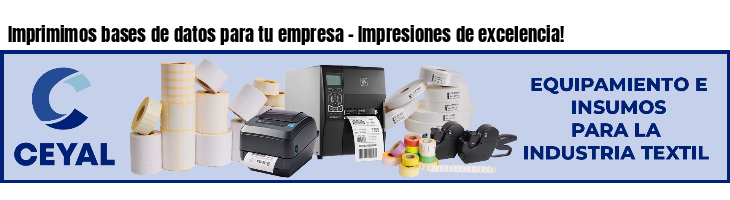 Imprimimos bases de datos para tu empresa - Impresiones de excelencia!