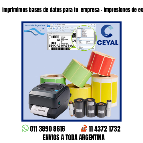 Imprimimos bases de datos para tu  empresa – Impresiones de excelencia!
