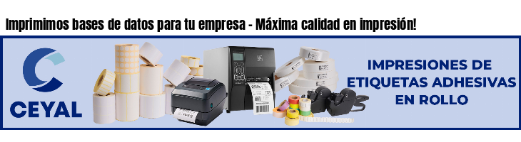 Imprimimos bases de datos para tu empresa - Máxima calidad en impresión!