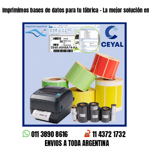 Imprimimos bases de datos para tu fábrica – La mejor solución en impresiones