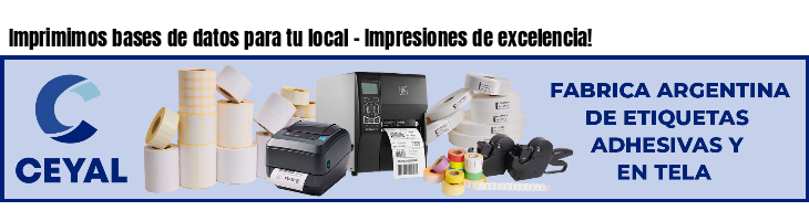 Imprimimos bases de datos para tu local - Impresiones de excelencia!