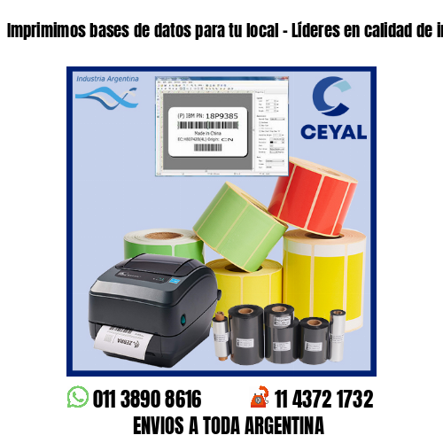 Imprimimos bases de datos para tu local – Líderes en calidad de impresión!