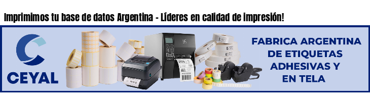 Imprimimos tu base de datos Argentina - Líderes en calidad de impresión!