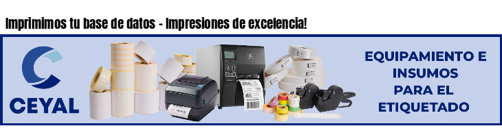 Imprimimos tu base de datos - Impresiones de excelencia!